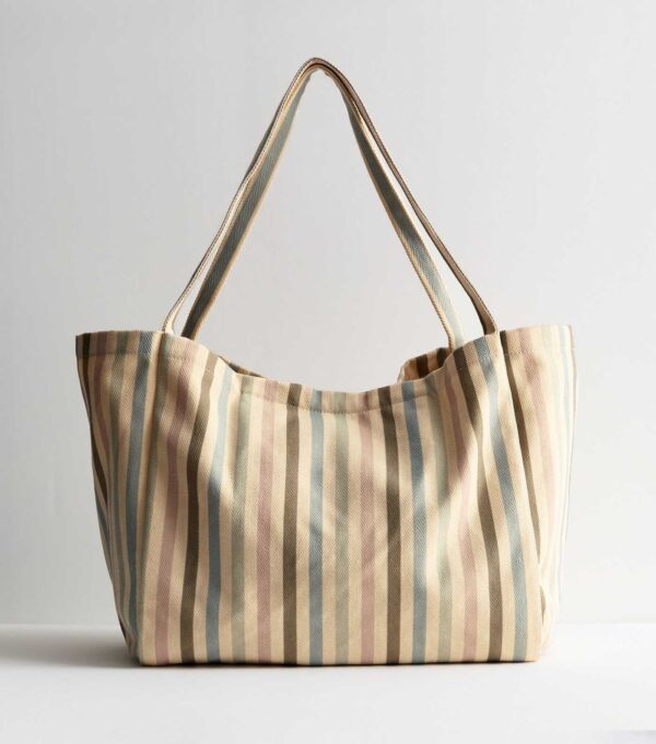 Stripe Slouch Tote Bag