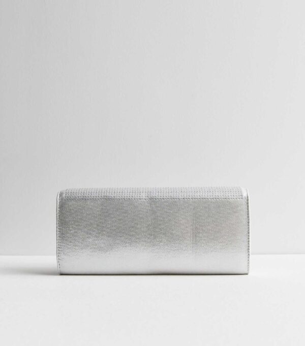 Silver Diamanté Clutch Bag