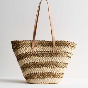 Straw Effect Basket Bag